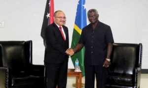Sogavare and O’Neill Talk on West Papua Issu in MSG