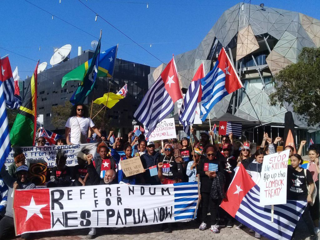 West Papuans rally calling Australia stands against human rights violations in West Papua