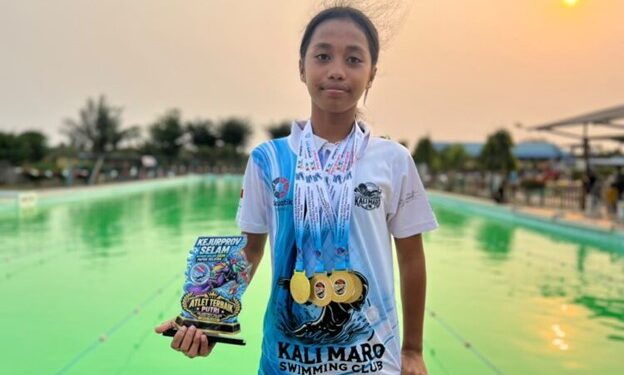 Young Merauke swimmer wins 15 gold medals in nine days